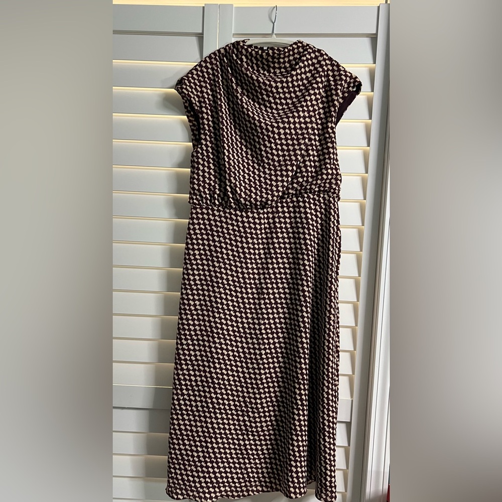 Ann Taylor Sleeveless Houndstooth Dress